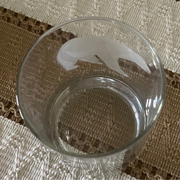 Vintage Georg Jensen Etched Polar Bear Clear Glass Glass - Picture 6 of 8